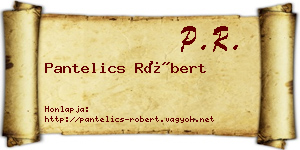 Pantelics Róbert névjegykártya